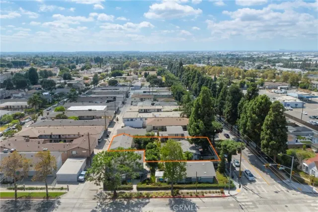 an aerial view of a city