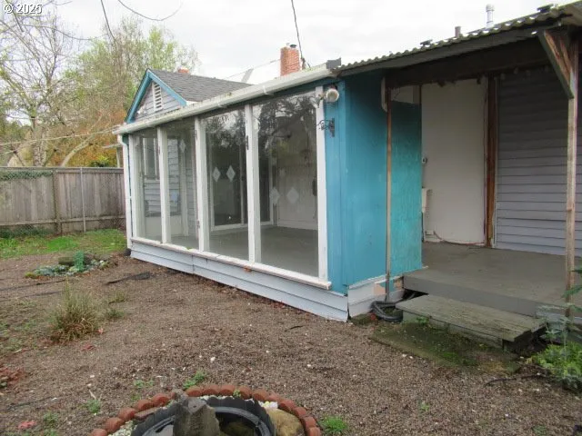 a backyard of a house