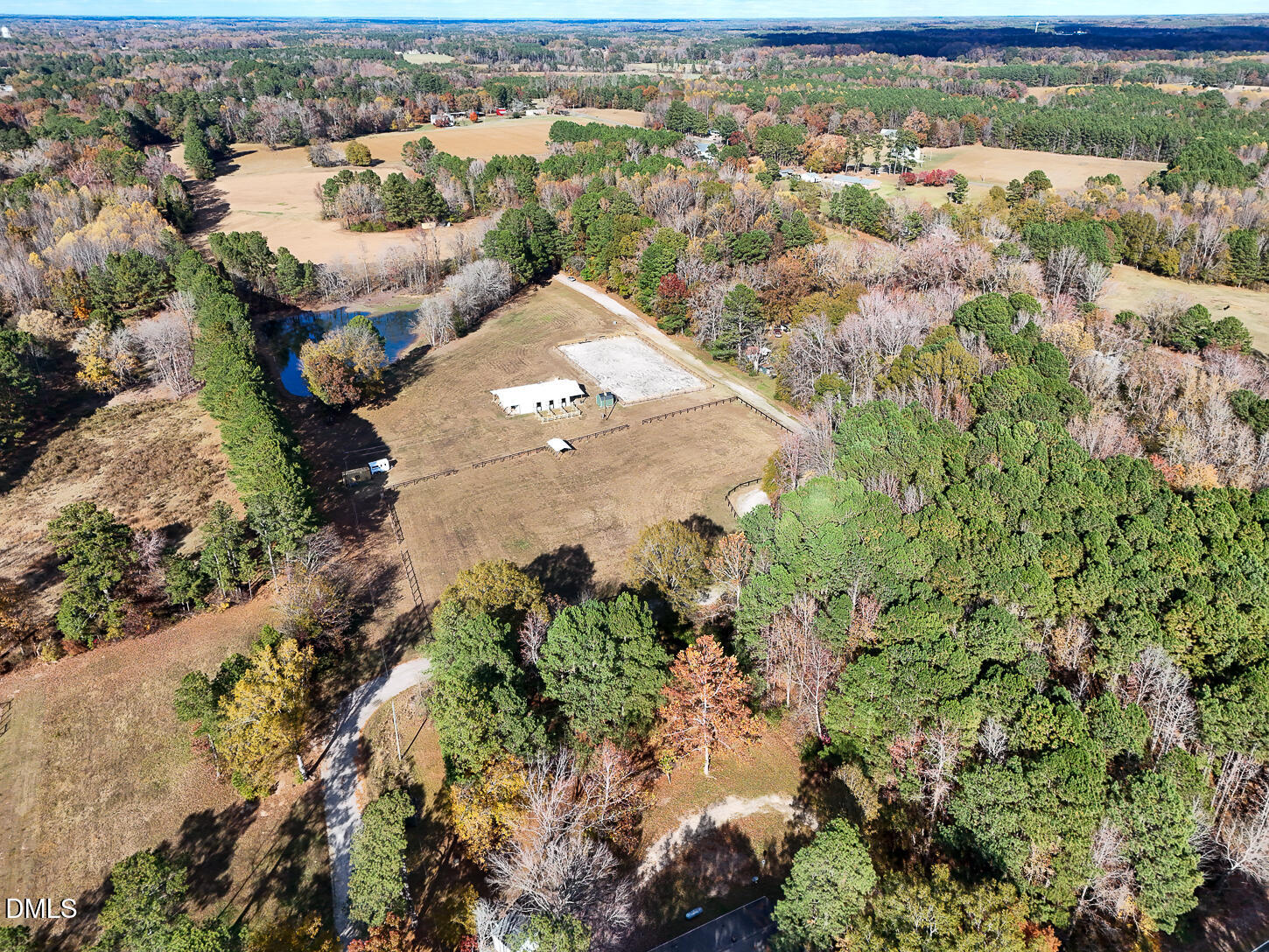 9637 Earpsboro Chamblee Road Zebulon, NC 27597 - Photo 30 of 42 an aerial view of a house with a yard