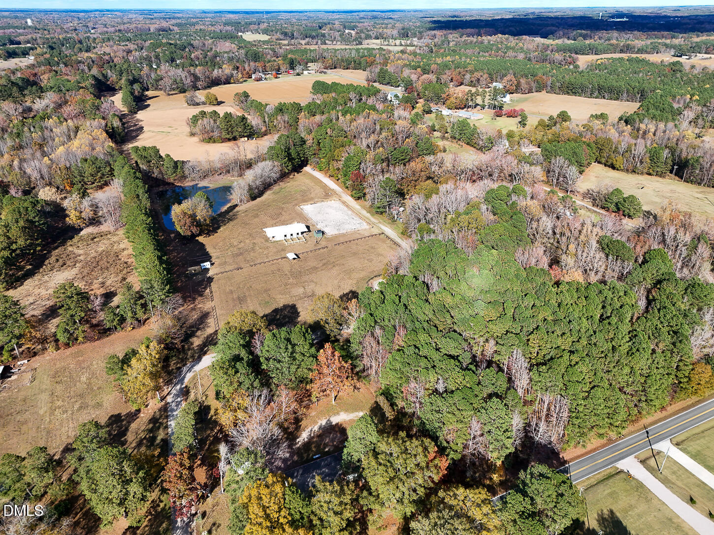 9637 Earpsboro Chamblee Road Zebulon, NC 27597 - Photo 31 of 42 an aerial view of residential houses with outdoor space