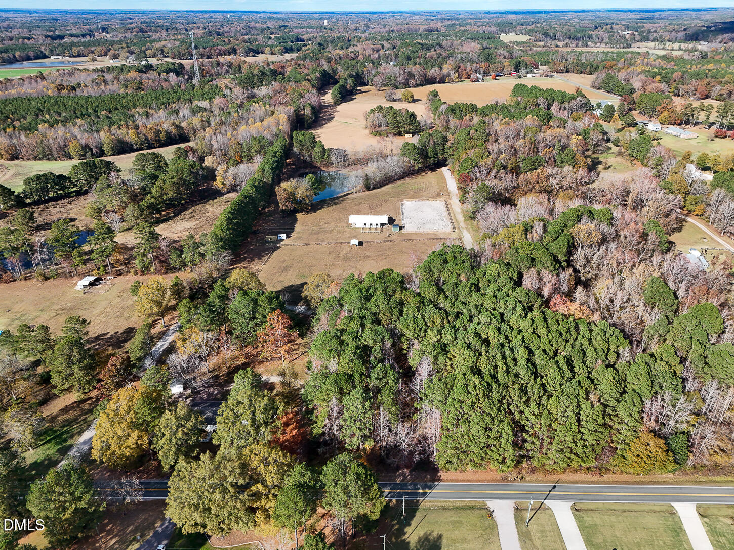 9637 Earpsboro Chamblee Road Zebulon, NC 27597 - Photo 32 of 42 an aerial view of residential houses with outdoor space