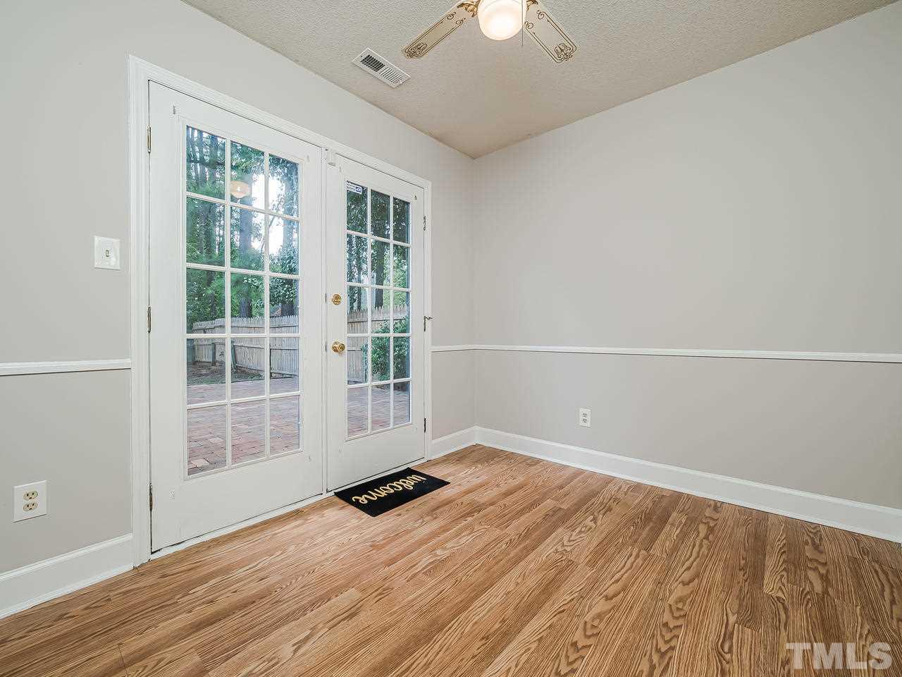 4609 Fox Road Raleigh, NC 27616 - Photo 3 of 7 FRENCH DOORS leading to the nice sized patio.