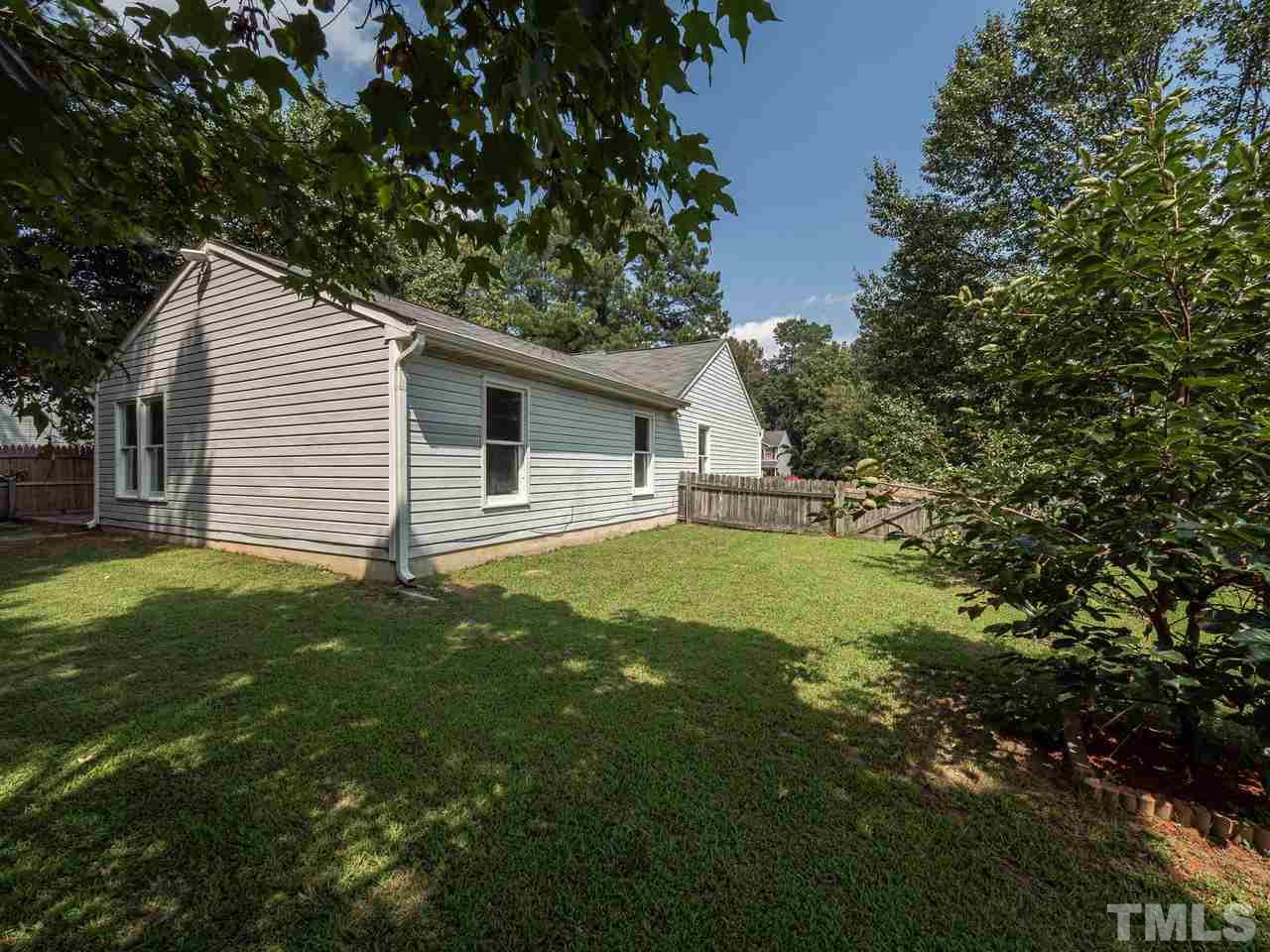4609 Fox Road Raleigh, NC 27616 - Photo 6 of 7 Nice leveled lot and fenced-in yard.