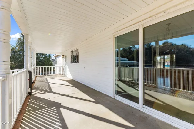 a view of a house with a balcony