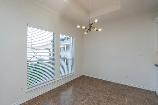 a view of a livingroom with a chandelier