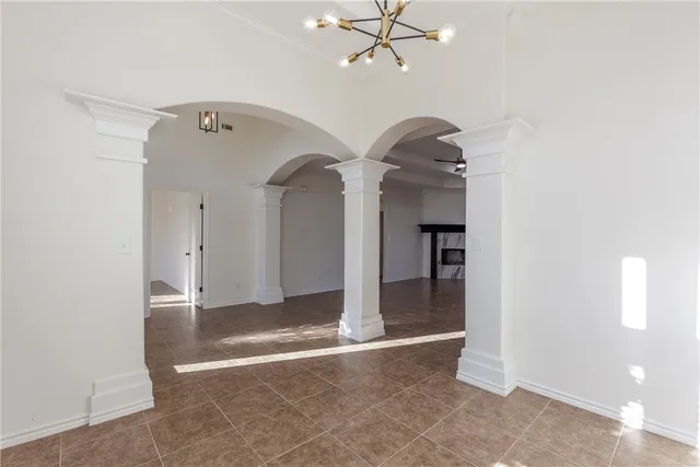 a view of a livingroom with a staircase
