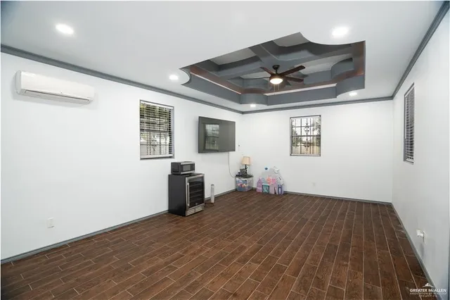 a view of a backyard with table and chairs