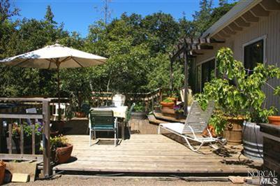 1639 Furlong Road Sebastopol, CA 95472 - Photo 4 of 6 a view of a house with backyard water fountain and sitting area
