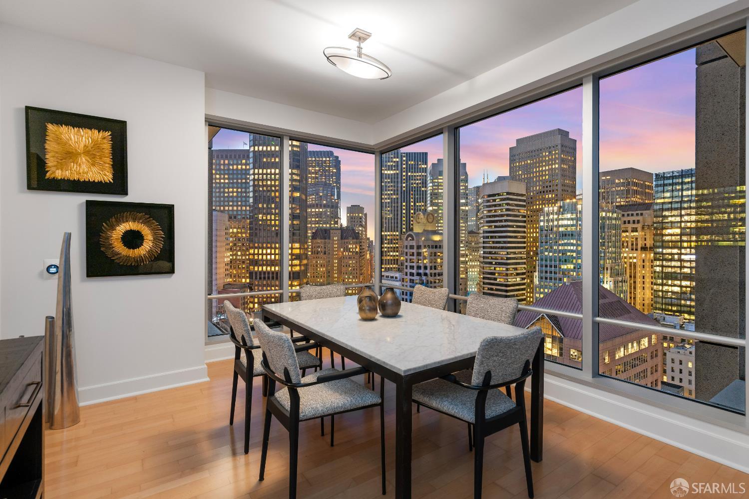 188 Minna, Unit 24A San Francisco, CA 94105 - Photo 11 of 43 a view of a dining room with furniture window and outside view