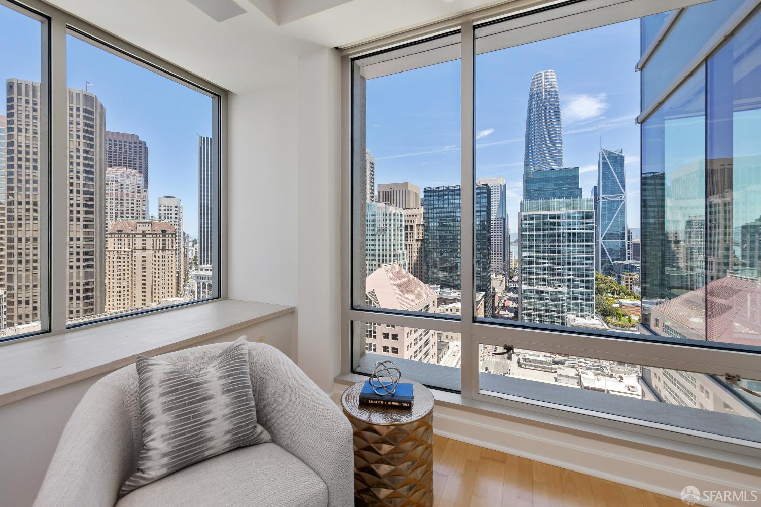 188 Minna, Unit 24A San Francisco, CA 94105 - Photo 25 of 43 a living room with furniture and a floor to ceiling window