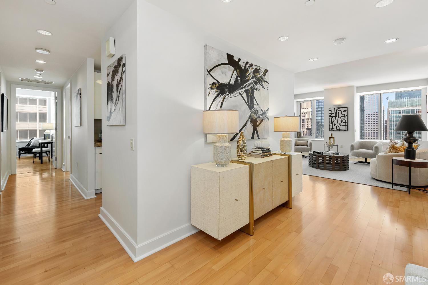188 Minna, Unit 24A San Francisco, CA 94105 - Photo 7 of 43 a view of living room with furniture and wooden floor