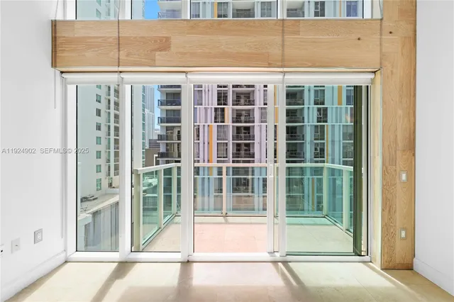 a view of a building with a window