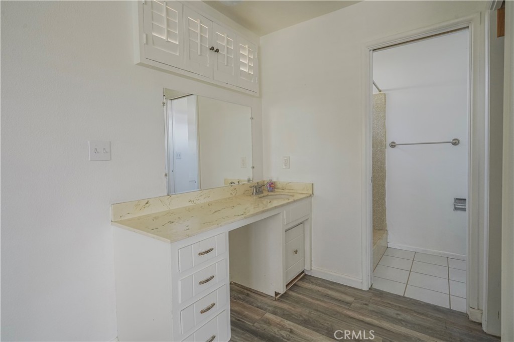 56320 Tamarisk Court Yucca Valley, CA 92284 - Photo 24 of 46 a bathroom with a sink and a mirror