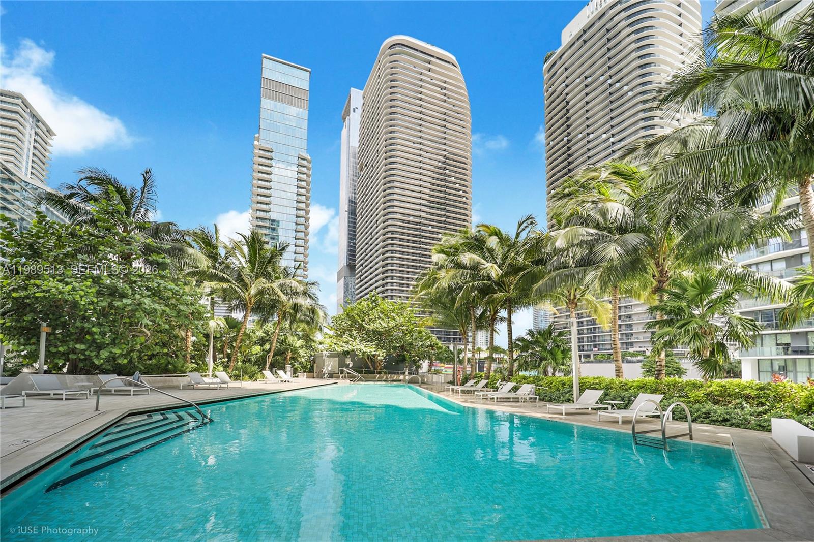 88 Southwest 7th Street, Unit 4101 Miami, FL 33130 - Photo 29 of 35 a view of swimming pool from a balcony