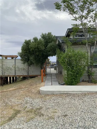 a view of a city from a balcony