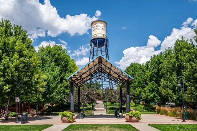 a view of a building and a yard