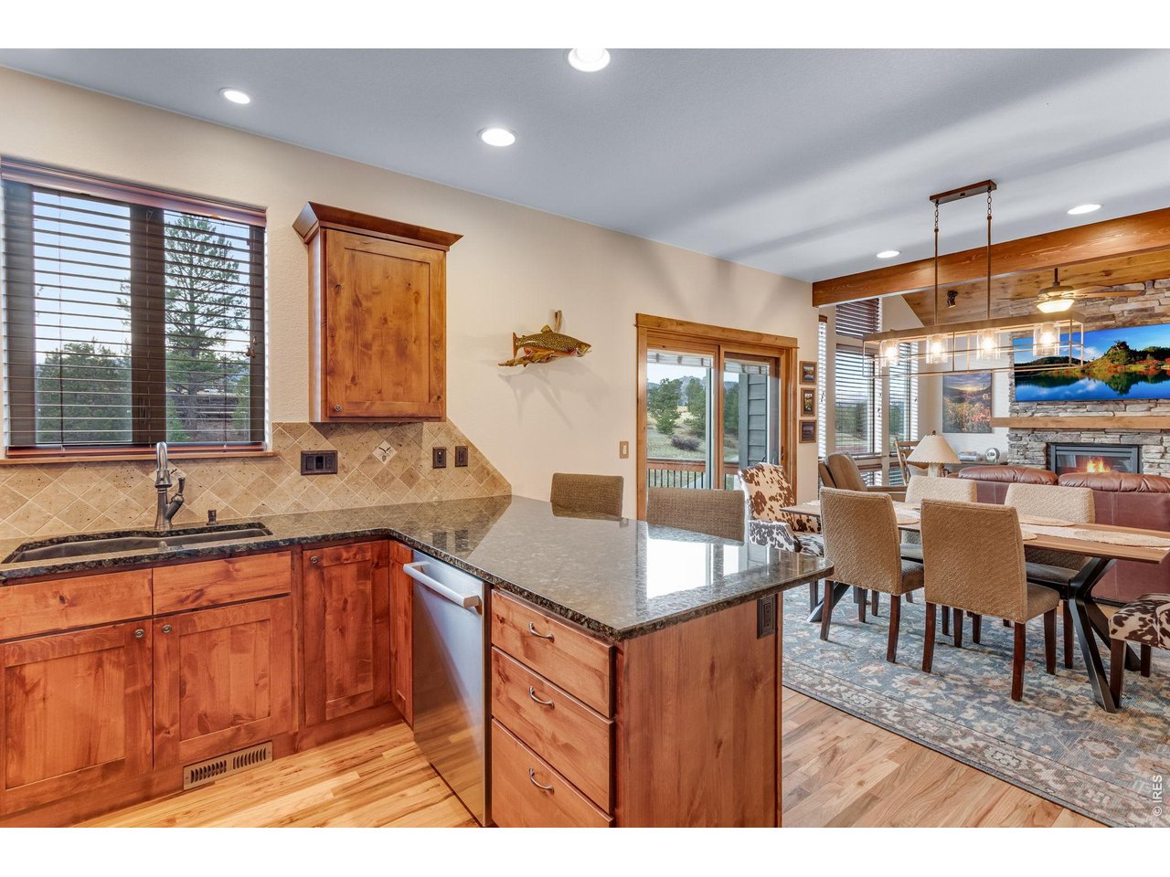1127 Fish Creek Road Estes Park, CO 80517 - Photo 23 of 50 Counter space with extra seating options