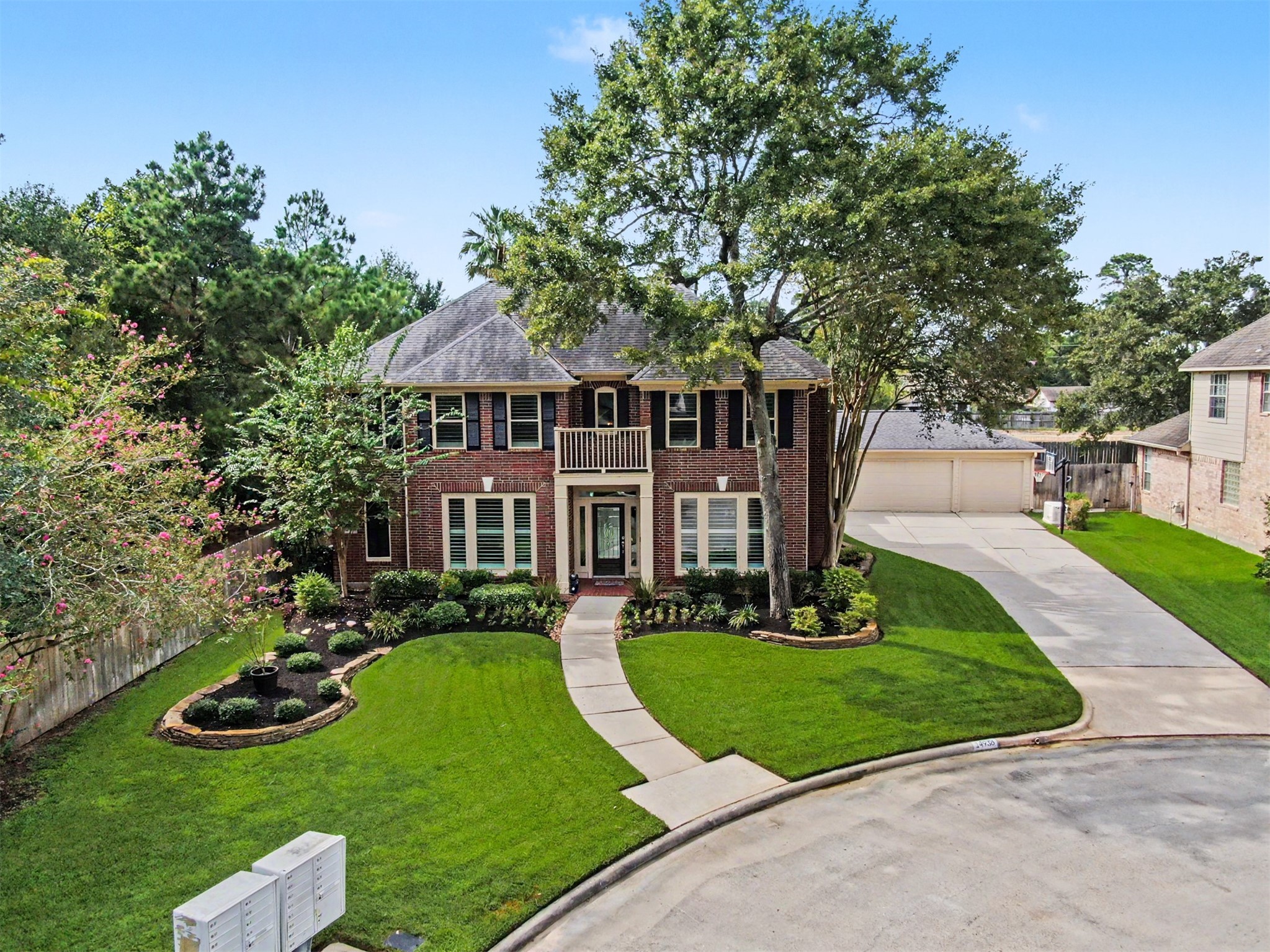 14938 Codys Run Cypress, TX 77429 - Photo 4 of 50 The landscape beds are lined with rock and the beds were recently refreshed with mulch. The home also features and three-car garage and wide driveway for extra parking. No need to shuffle cars first thing in the morning. The whole house generator was added by the current owner!