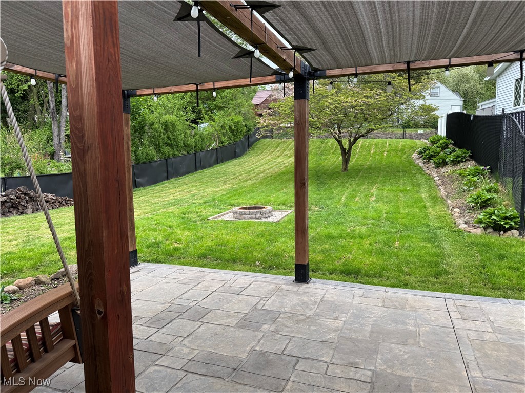 1139 Kessel Avenue Akron, OH 44310 - Photo 33 of 36 View of yard featuring a patio and a fire pit