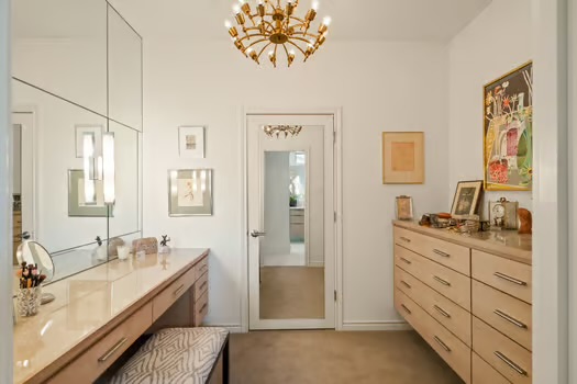 311 Ridgewood Road Austin, TX 78746 - Photo 25 of 38 a bathroom with a granite countertop sink mirror and a