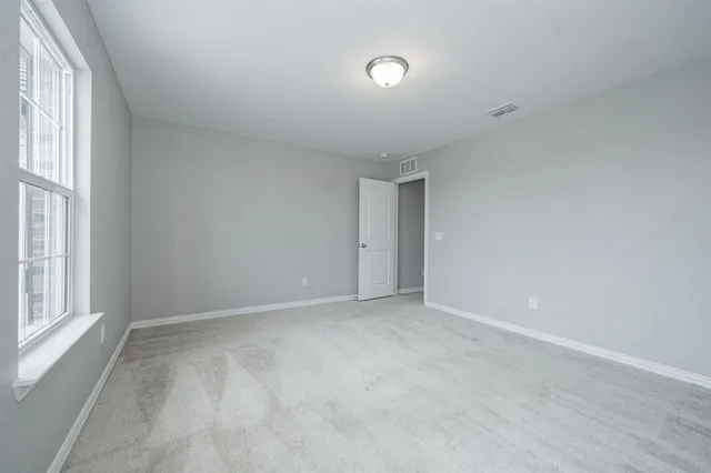 an empty room with a window