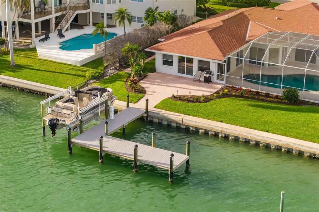 480 Cleveland Drive Sarasota, FL 34236 - Photo 67 of 95 an aerial view of a house with a garden and swimming pool