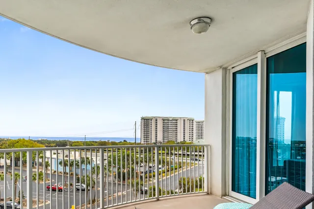 a view of a city with tall buildings