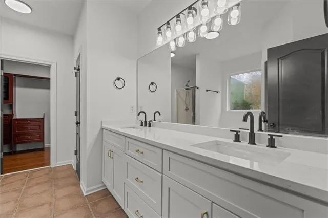 a room with large windows