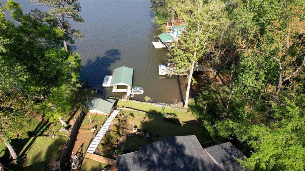 a view of yard from deck
