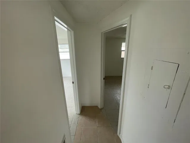 an empty room with a window