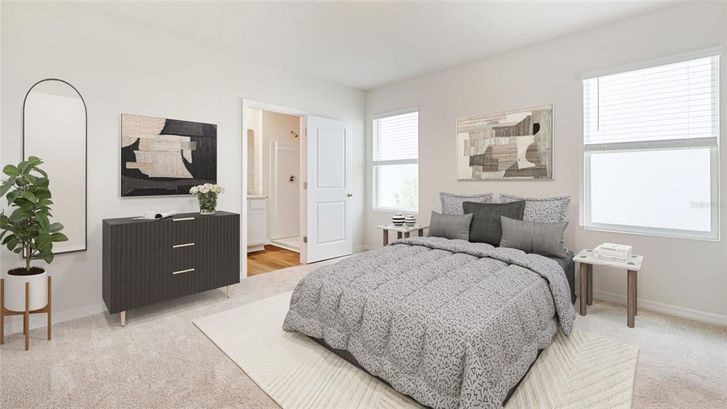 8808 Clear View Street Parrish, FL 34219 - Photo 8 of 16 a bedroom with a bed and a potted plant