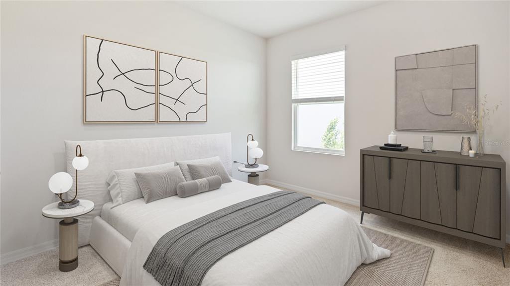 8808 Clear View Street Parrish, FL 34219 - Photo 10 of 16 a bedroom with a bed and a lamp