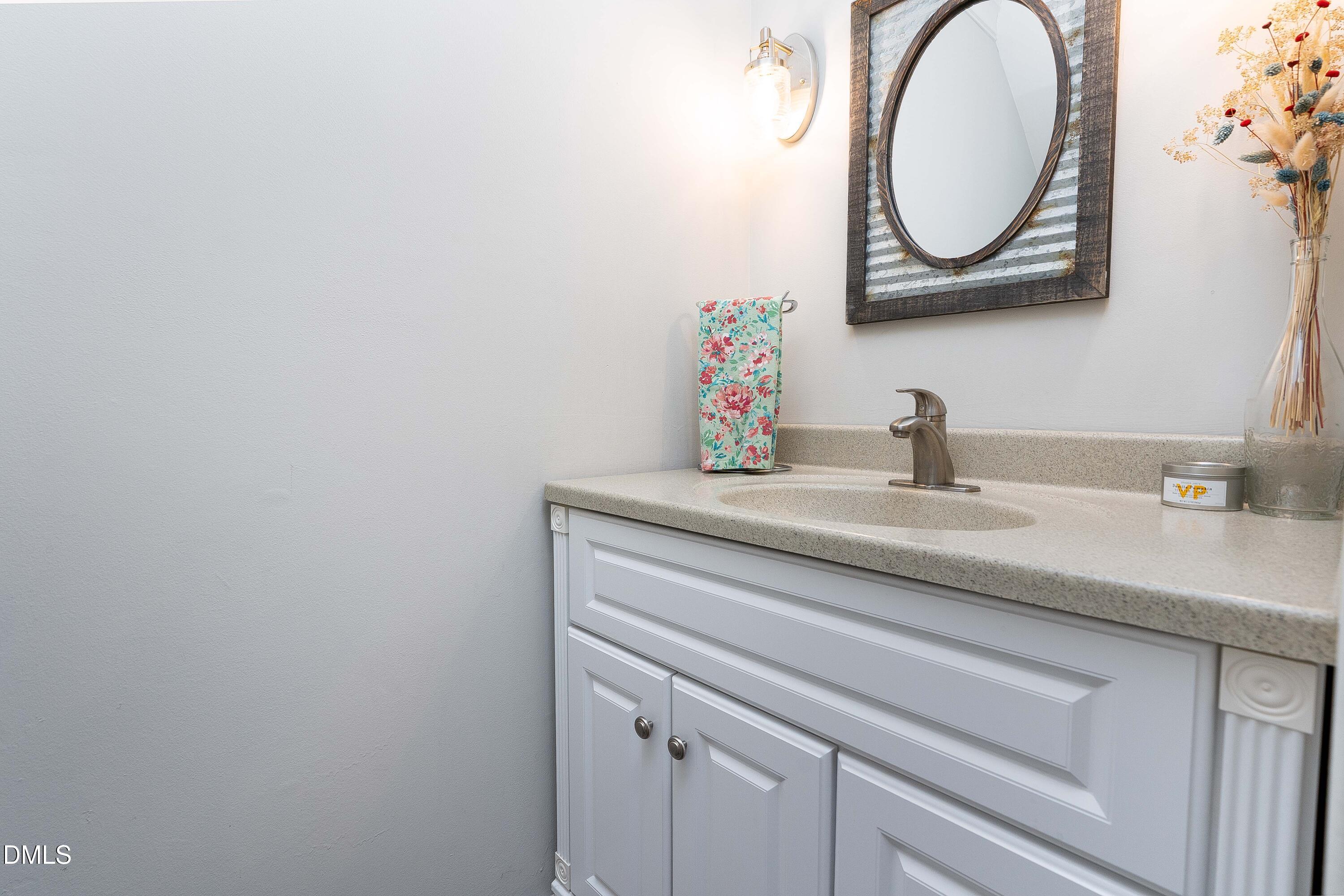 1405 Quarter Point Raleigh, NC 27615 - Photo 10 of 19 a bathroom with a sink and a mirror