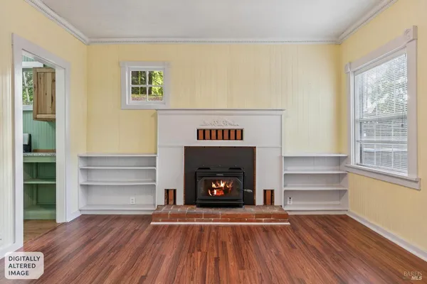 a house with trees in front of it