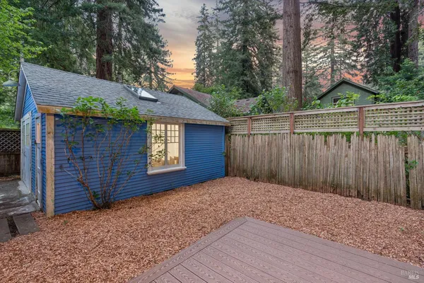 a view of a lake with mountain