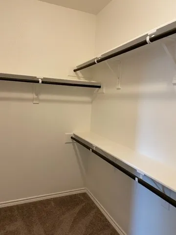 a close up view of racks on the wall