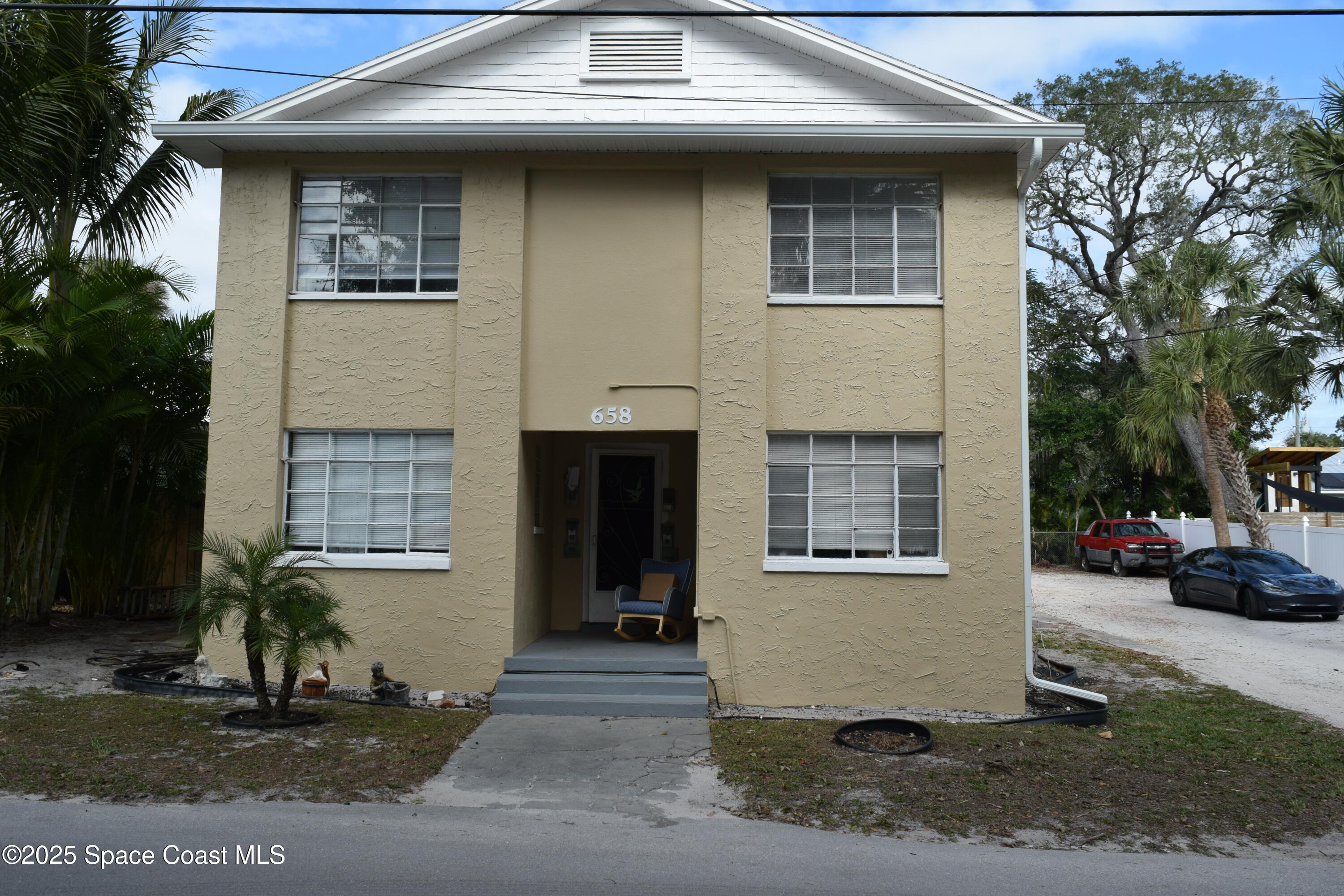 a front view of a house