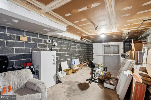 a view of storage and utility room