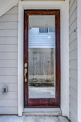 a view of front door of house