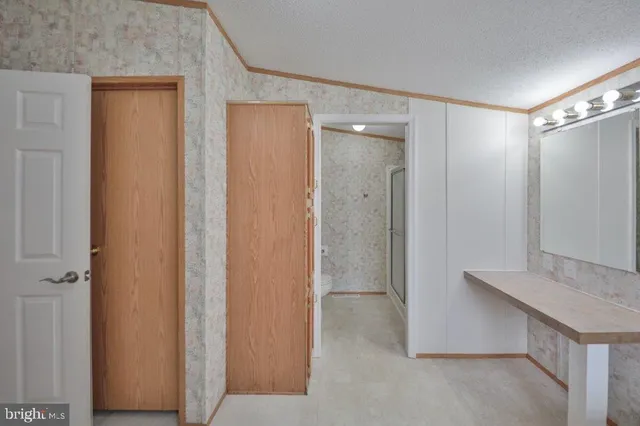 a view of elevator with hallway