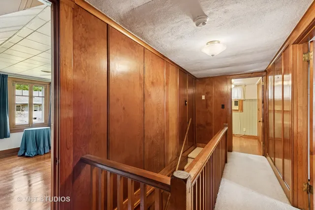 a view of hallway with stairs