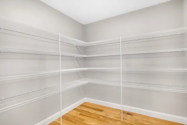 a view of a room with empty racks