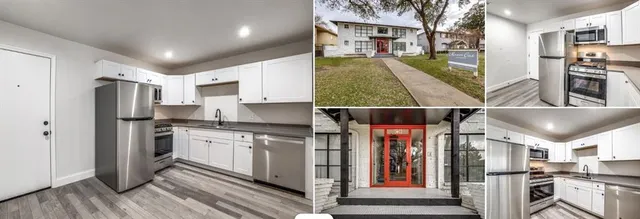 a view of kitchen and sink with living room
