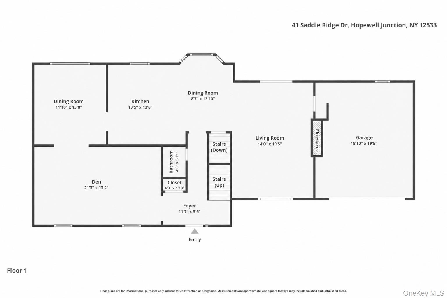 41 Saddle Ridge Drive Hopewell Junction, NY 12533 - Photo 49 of 50 First floor layout