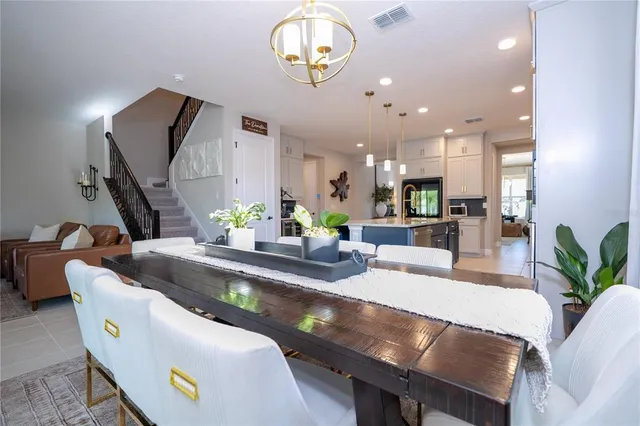 a living room with furniture and furniture