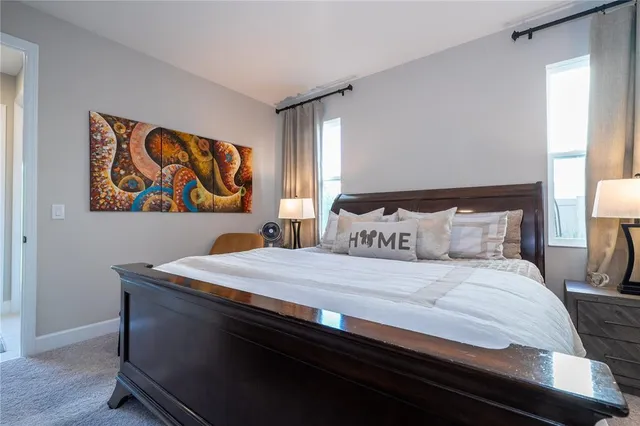 a view of a building with sitting area