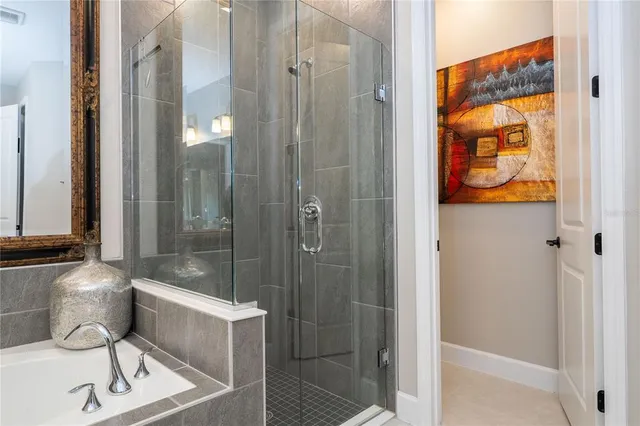 an aerial view of a house with swimming pool