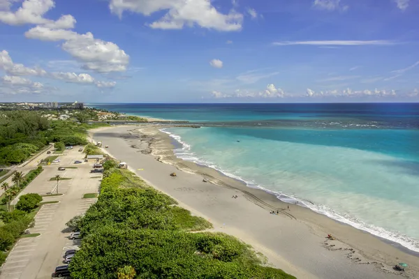 a view of an ocean beach