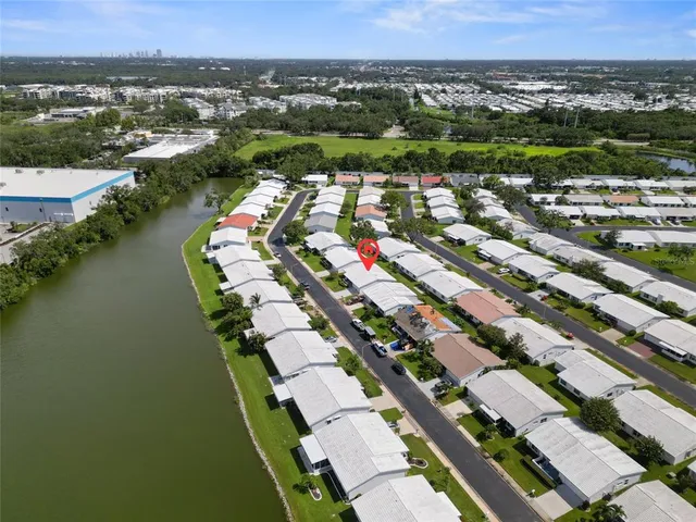 an aerial view of a city