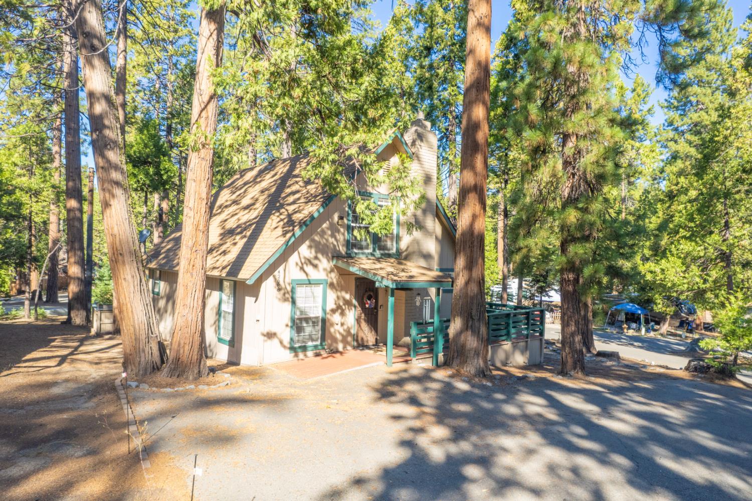 42088 North Elderberry Road Shaver Lake, CA 93664 - Photo 41 of 49 a street view with large trees